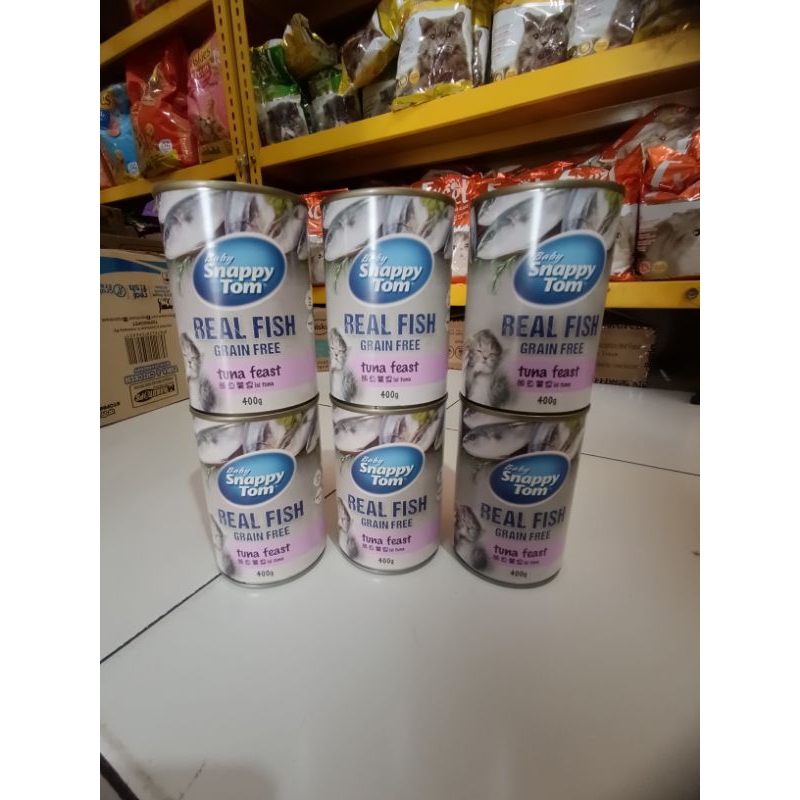 Snappy tom kaleng BABY TUNA 400gr wetfood snappy tom kaleng