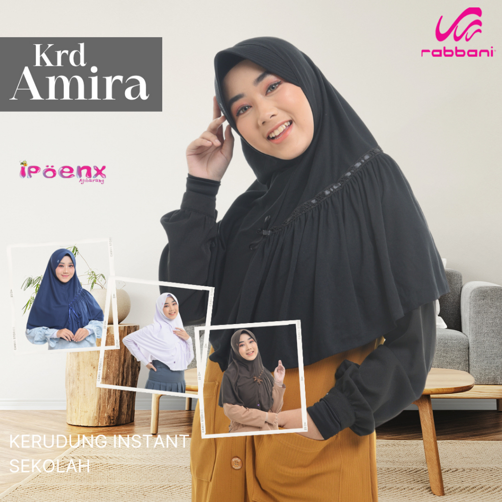 RABBANI KERUDUNG AMIRA | KERUDUNG INSTANT SEKOLAH | RABBANI ORIGINAL