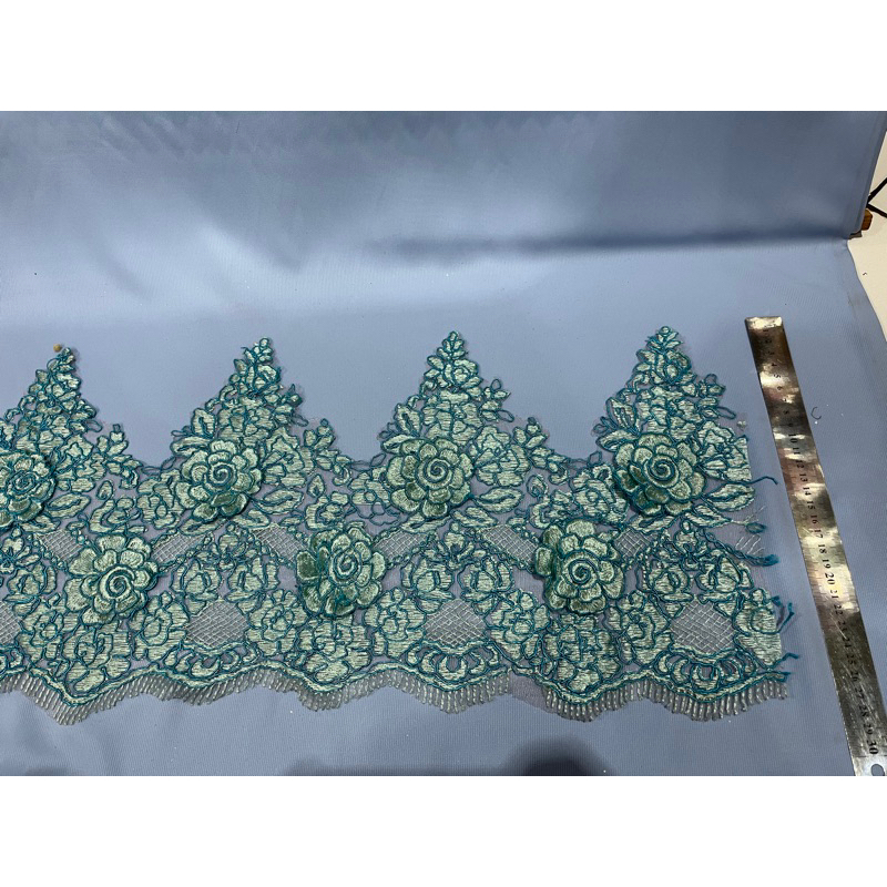 Renda Bordir 3D / renda bordir timbul renda brokat kebaya dress premium