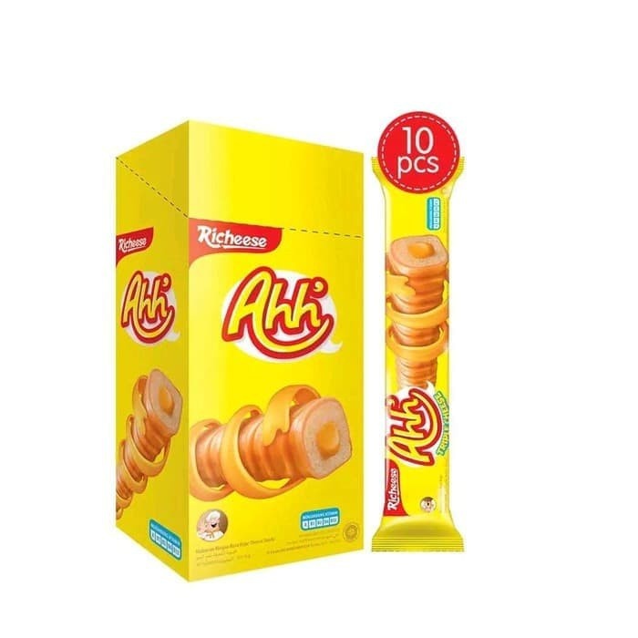 

RICHEESE NABATI AHH 1000 [1 BOX = 10 STIK] / WAFER NABATI AHH 1000 / SNACK ENAK / SNACK ANAK ANAK / SNACK KEJU