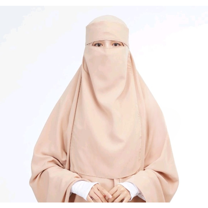 Niqab Bandana Basic Woolpeach Lux