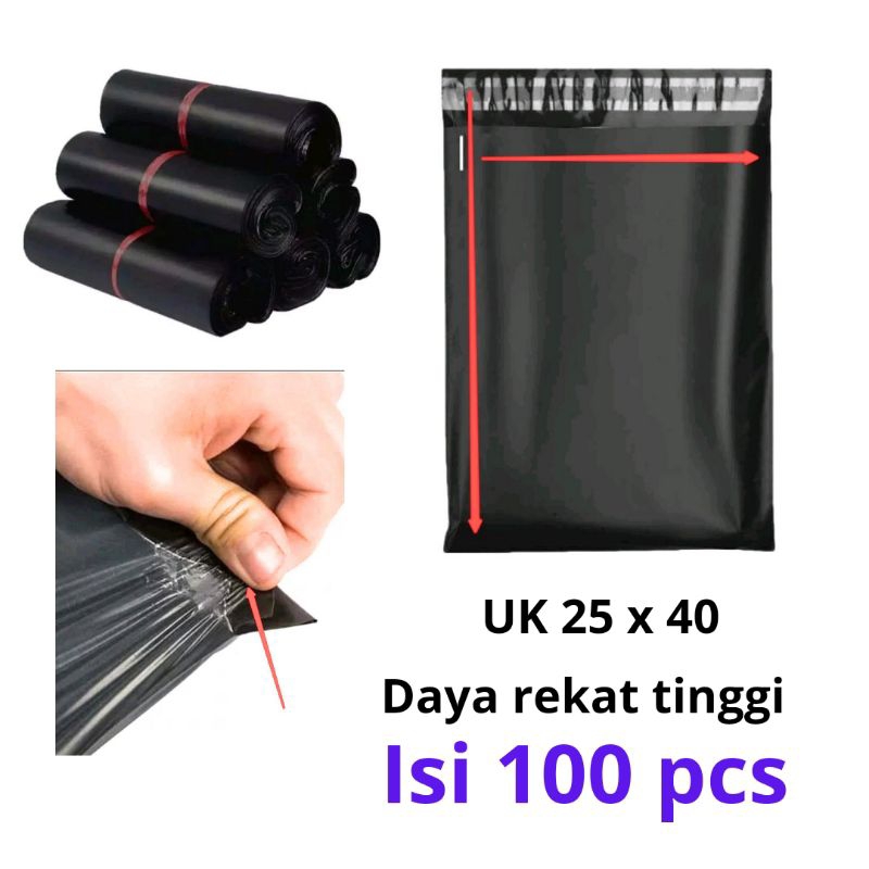 

Plastik Packing Polimailer 25 x 40 Plastik olshop hitam Sealer