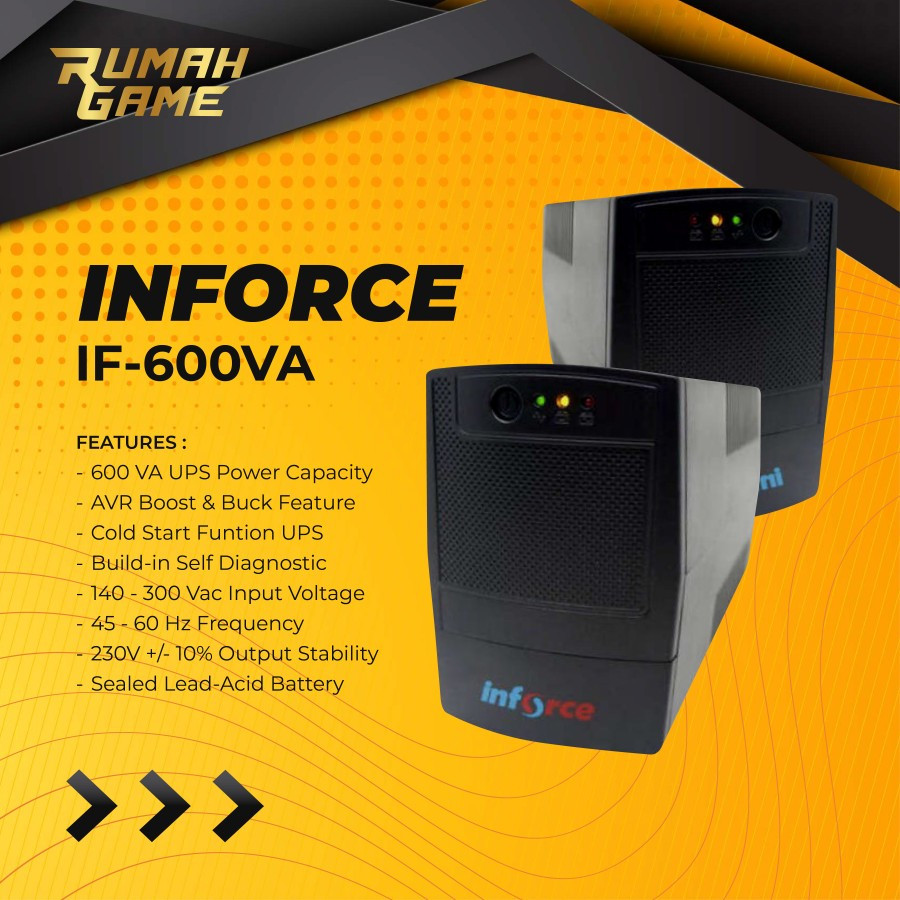 Inforce UPS IF 600VA Stabilizer / Stavolt 600VA UPS PC Komputer