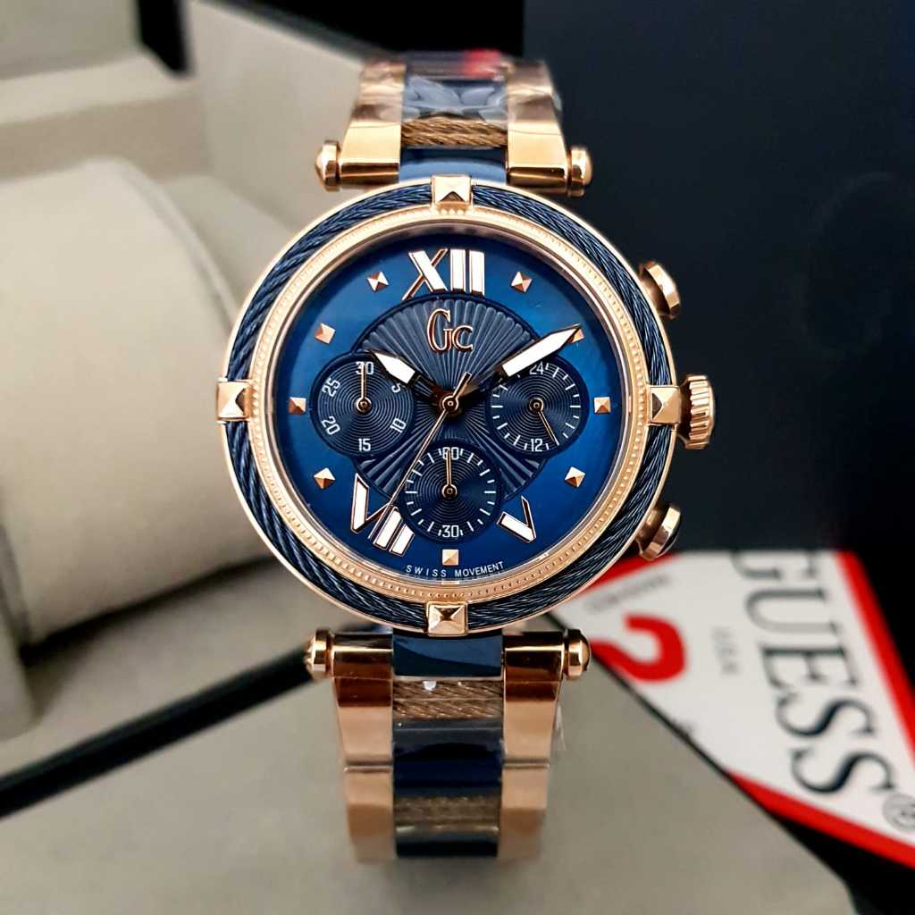 Jam Wanita Gc Guess Colection Y16002L1 Chrono Date Aktif