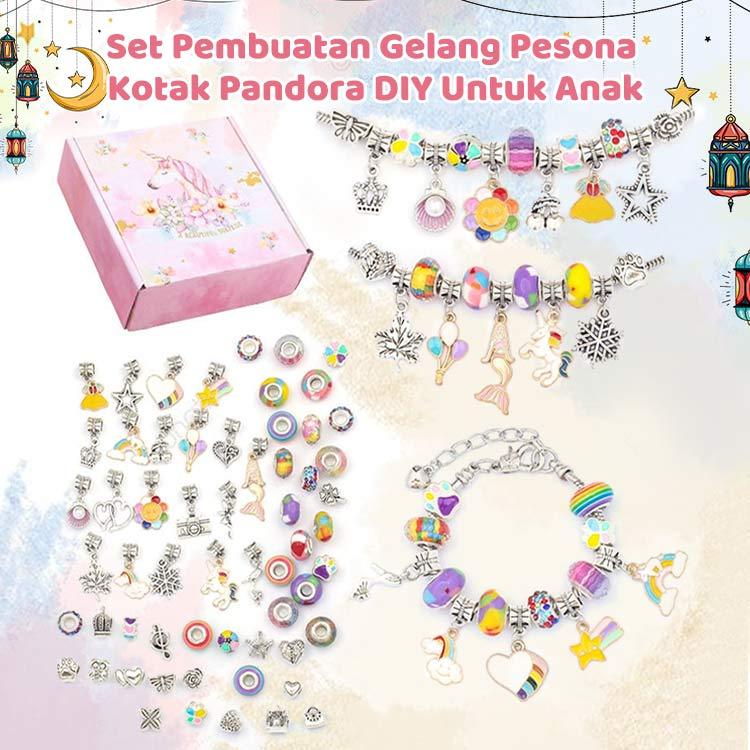 【Ramadhan Promo】Gelang DIY Hadiah Anak Perempuan Laki-Laki Gelang Pandora Anak DIY Gelang Manik Mani