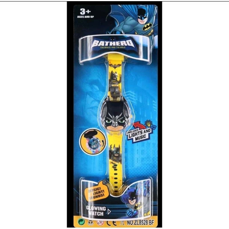 Jam Tangan anak digital karakter Batman dan Spiderman