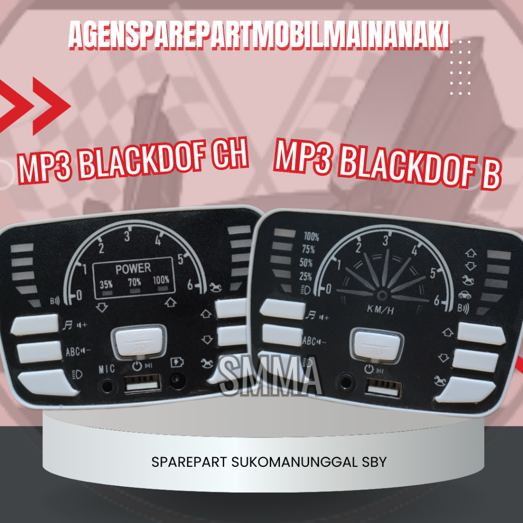SMMA || MP3 BLACKDOFF MOBIL MAINAN AKI ANAK MODUL MUSIK ON OFF MAINAN AKI ANAK REMOT CONTROL