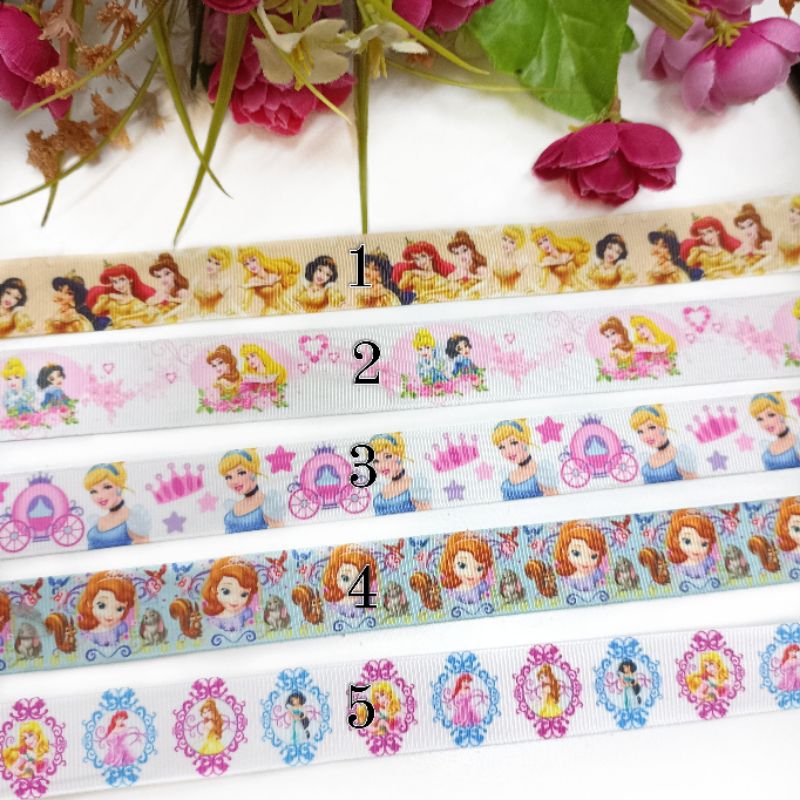 1 YARD - PITA GROSGRAIN MOTIF PRINCESS / PITA KADO / PITA GG MOTIF