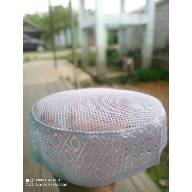 Kopiah/peci lulu atas polos,  3 jari/5cm,, kopiah/peci jaring atas polos