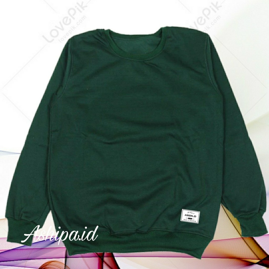 Sweater Crewneck Pria Wanita Polos Original Distro Kronek Cowok terlaris