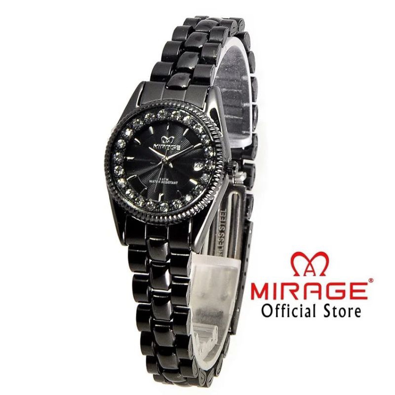 jam tangan mirage permata wanita original tahan air jam tangan wanita