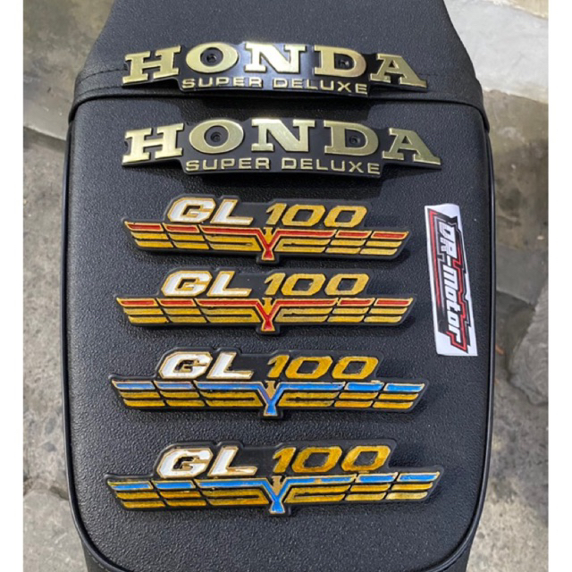 Emblem GL100 emblem tangki logo honda gl100 emblem bok aki gl100