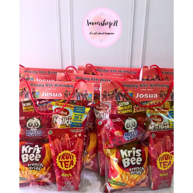 

Paket Snack Label Custom Tema Merah