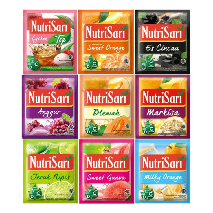 

Nutrisari Minuman Serbuk aneka rasa 1 renceng [10 sachet]