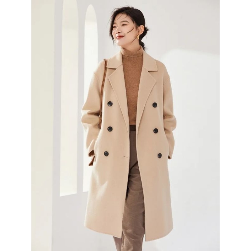 outer wanita jaket Jas Long Coat Cewe Long Coat Blazer Korean Style Wanita
