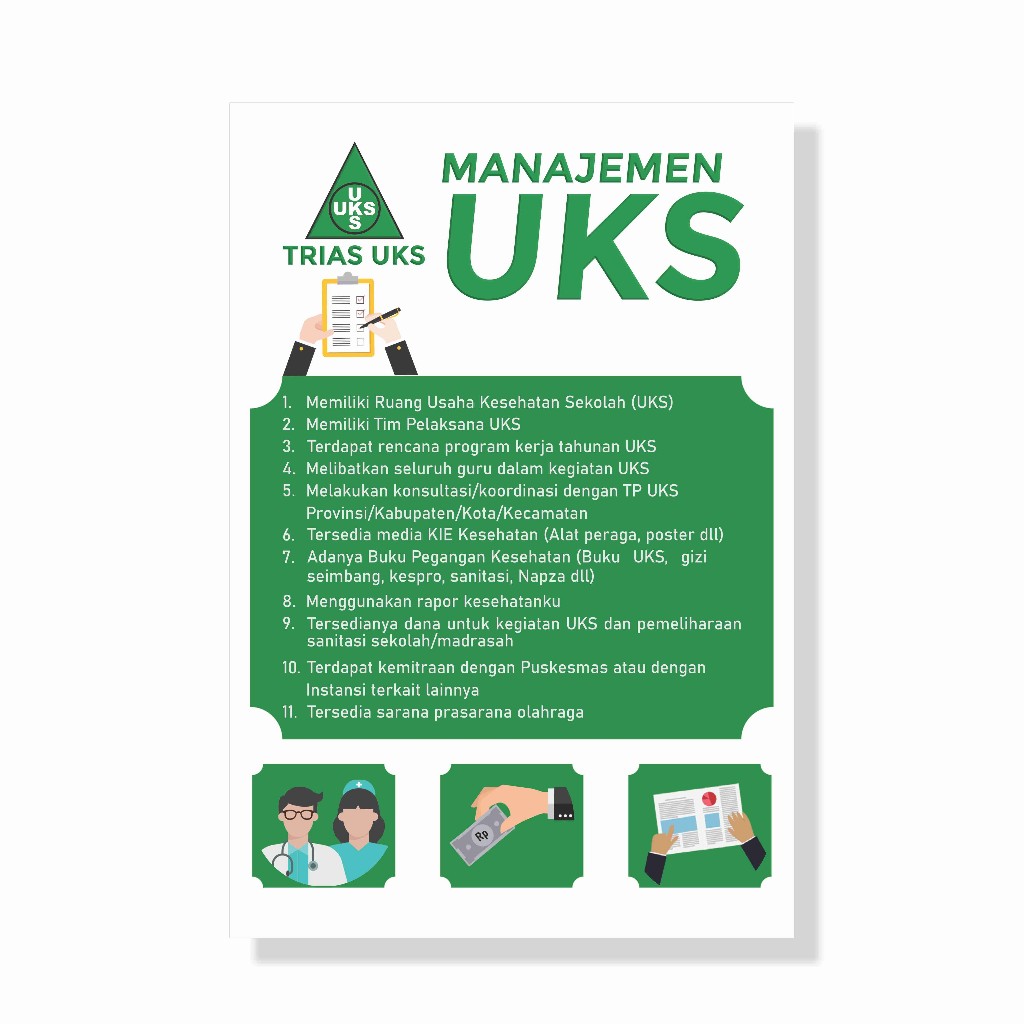 Poster Kesehatan, Sekolah Sehat, Manajemen UKS