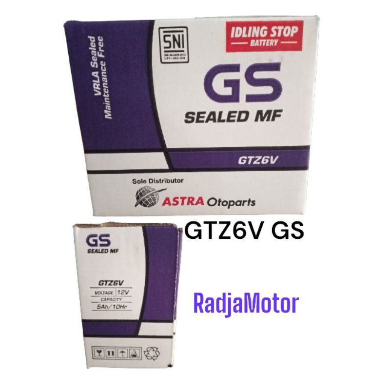 Aki Motor Kering GS ASTRA OTOPARTS GTZ6V ORIGINAL GENUINE
