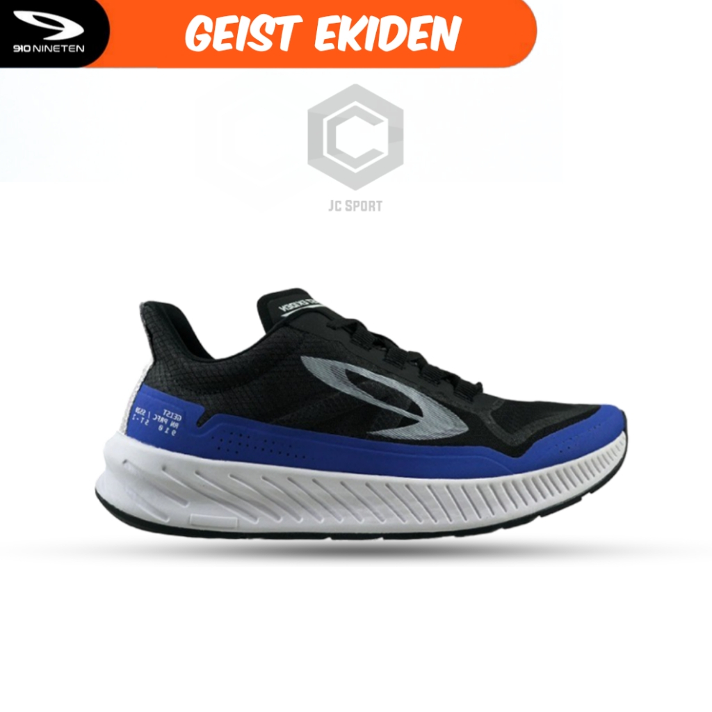 Sepatu 910 running ori 910 nineten Geist Ekiden Biru-Royal/Hitam/Putih