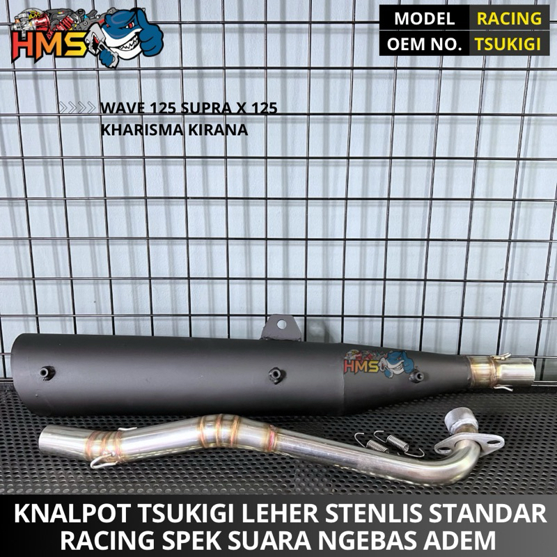 KNALPOT TSUKIGI WAVE 125 110 SUPRA 125 KHARISMA SUPRA X SUPRA FIT REVO LAMA LEHER PELANGI STENLIS