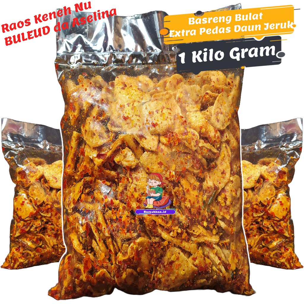 

basreng kiloan pedas daun jeruk isi 1 kg makanan kering keripik kerupuk camilan