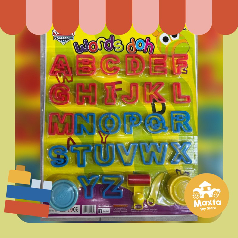 Cetakan Abjad Fun Doh