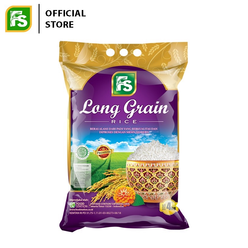 

⚡Cuci gudang⭐ Food Station - Beras Long Grain 4 Kg