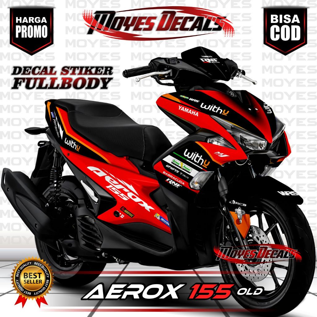COD Decal Sticker Variasi Fullbody All New Aerox 155 Old - Dekal Stiker Aerox Old Warna merah keren