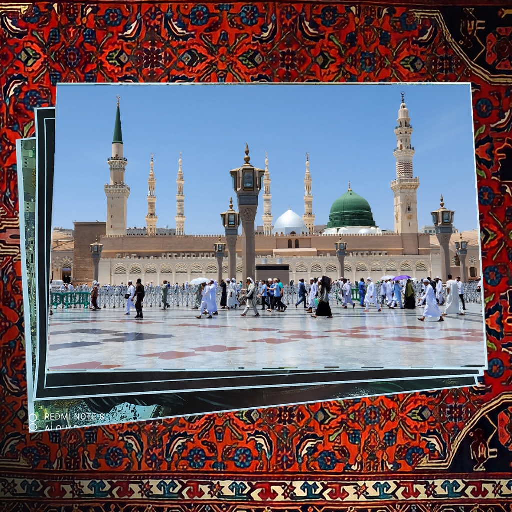 pister gambar masjid nabawi bahan luster uv awet