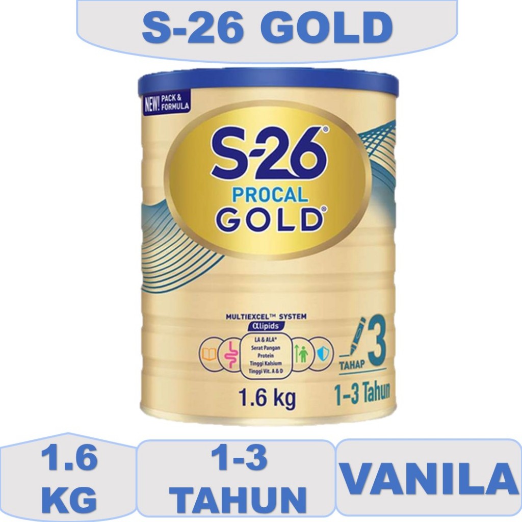 Susu S26 Proca Glod Tahap 3 1.6kg Rasa Vanila - de snop