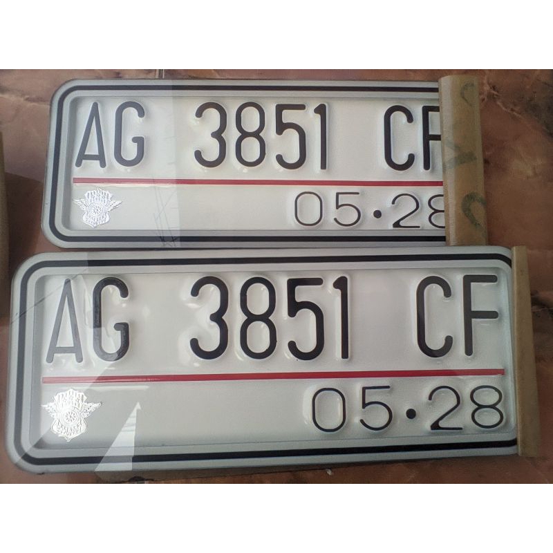 Plat Nomer Motor Dasaran Cat Warna Putih