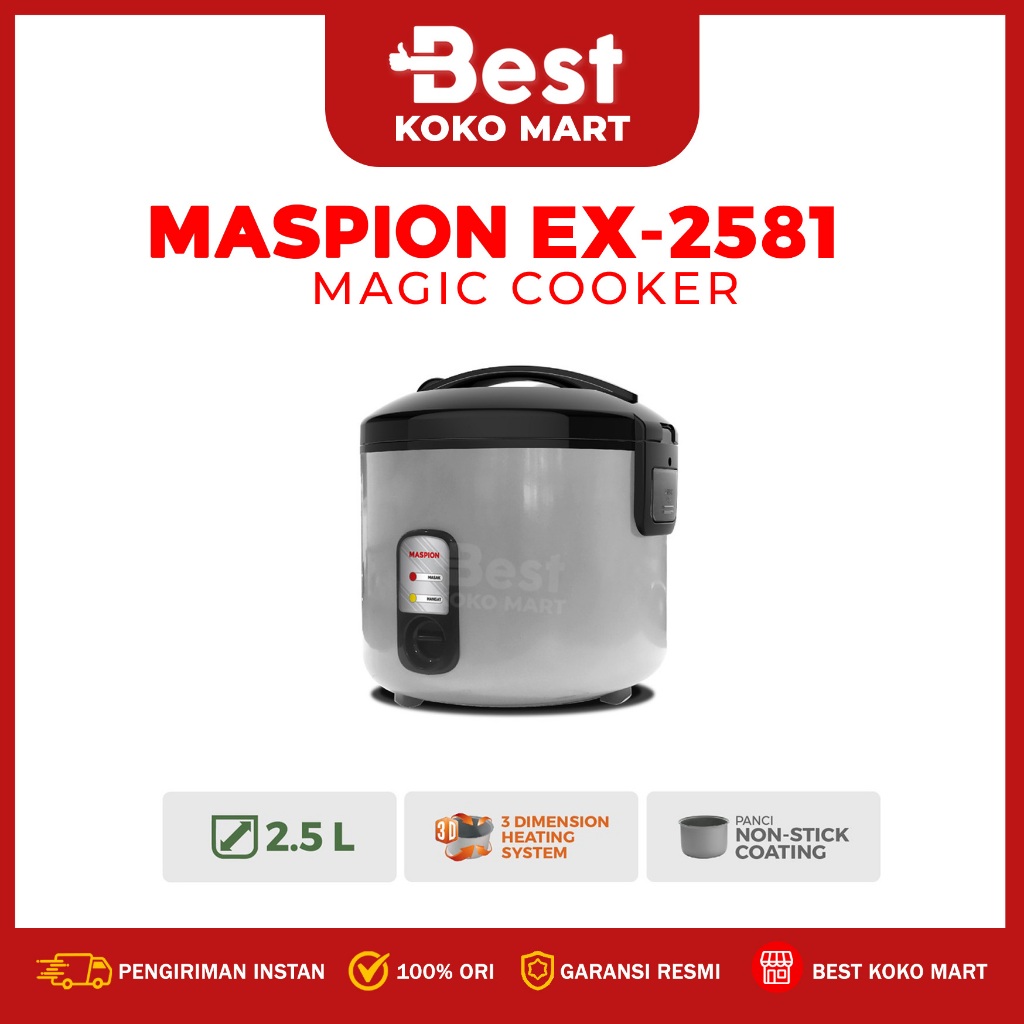 Maspion Rice Cooker Magic Com 2,5 Liter EX 2581
