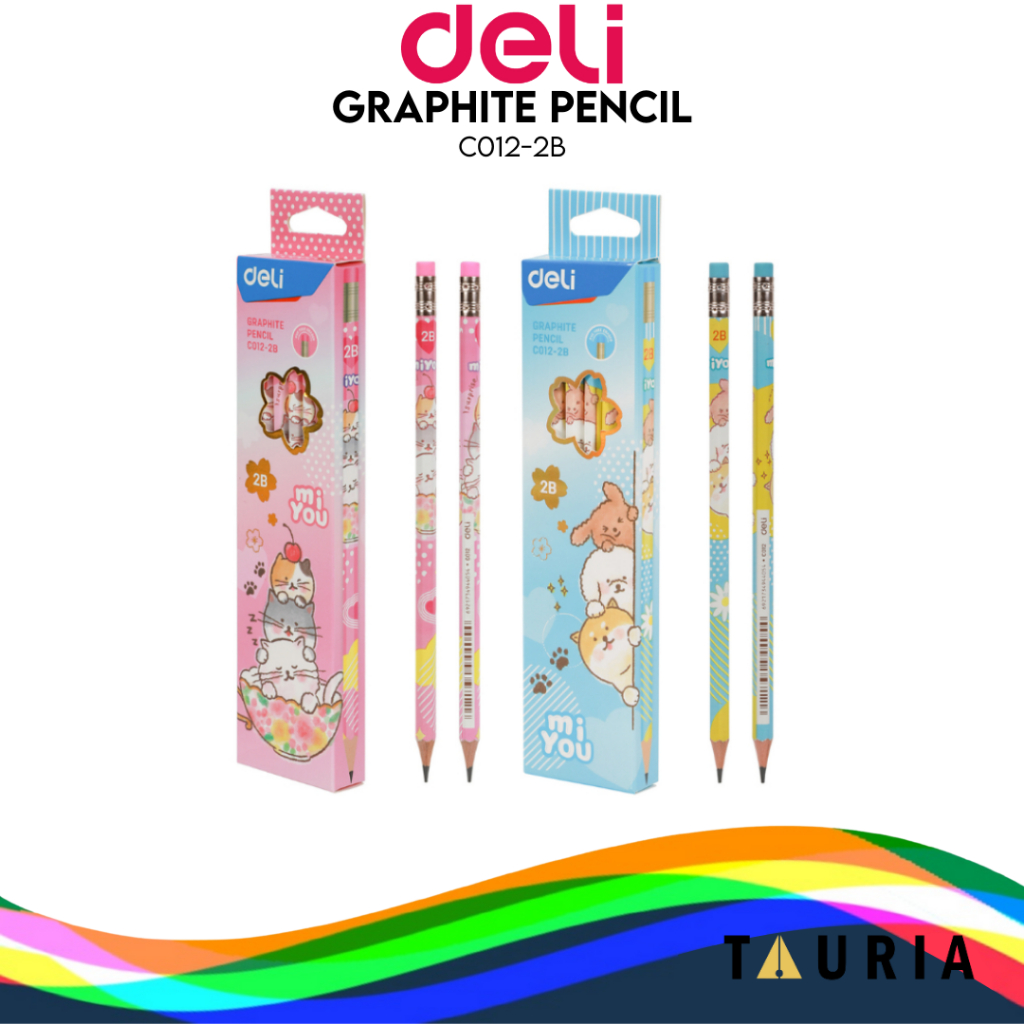

PENSIL KAYU 2B PENCIL KARAKTER KARTUN DELI C012-2B