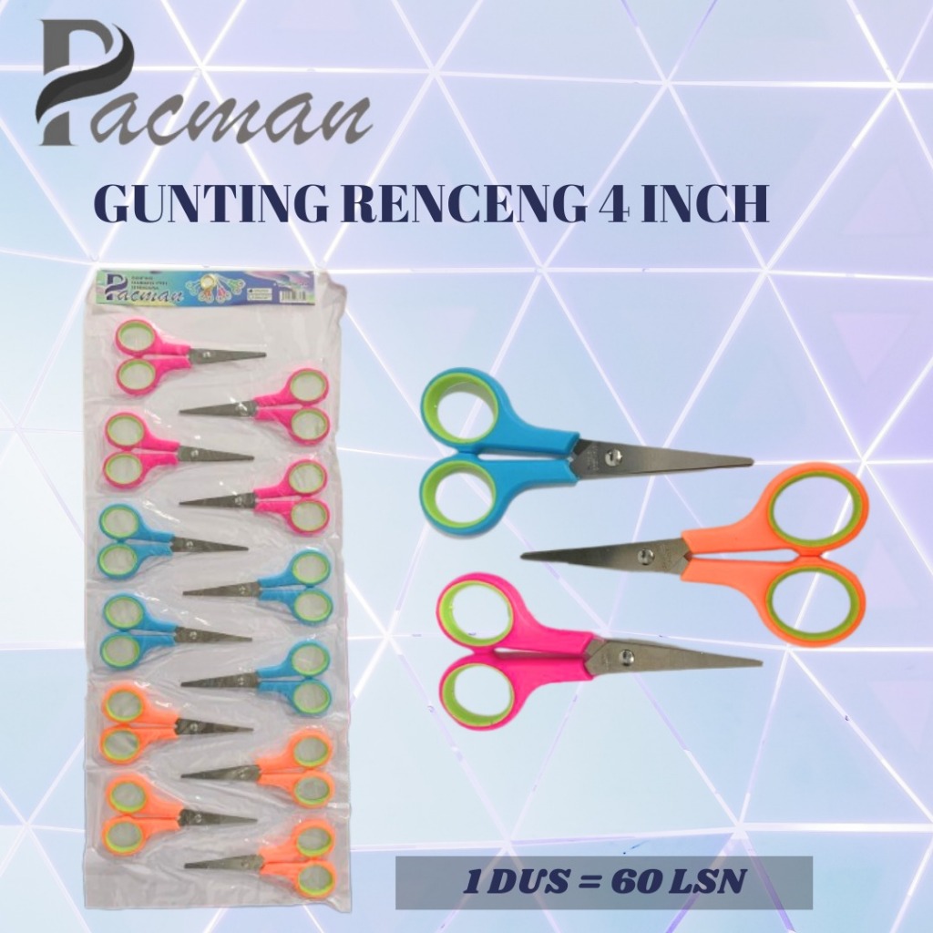 

Gunting Renceng Pacman 12 Pcs / Gunting Murah 4 Inch / 5,5 Inch