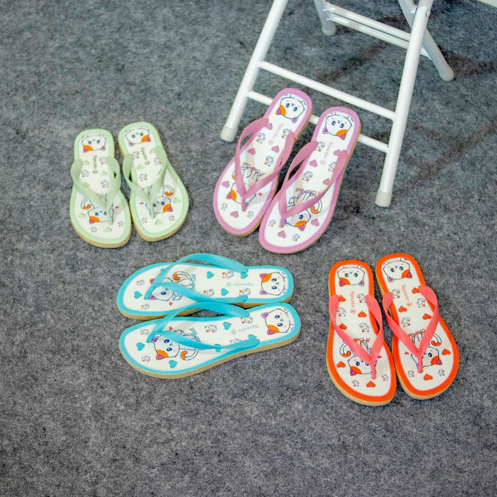 Sandal japit cewek Spazio  Cat  tanpa lem awet simpel