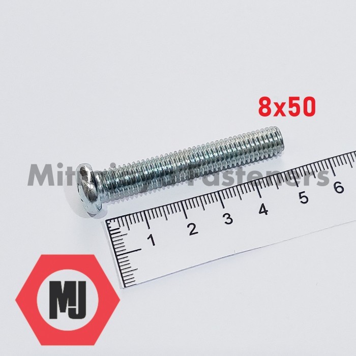 Baut JP M8x50 Obeng +