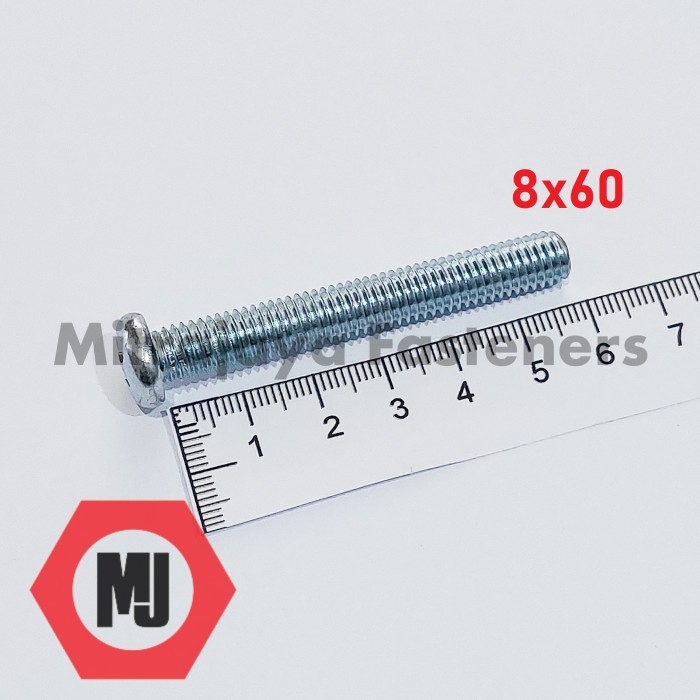 Baut JP M8x60 Obeng +