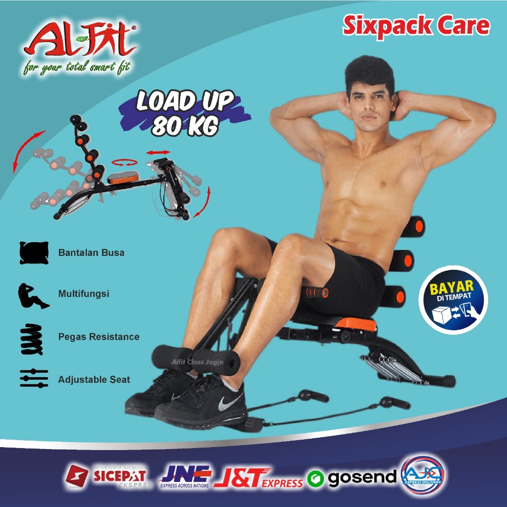 Alat Olahraga Fitness Gym SIX PACK CARE Kursi Sit Up Bench Multifungsi