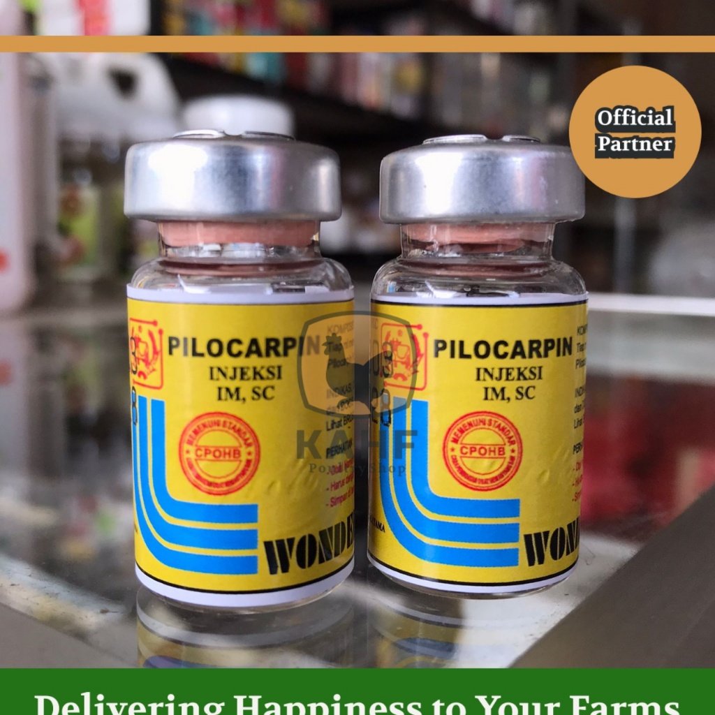 Pilocarpin 5 ml Obat Injeksi Kembung Kolik pada Kuda Sapi Kambing Anjing Kucing [KAHF PS]