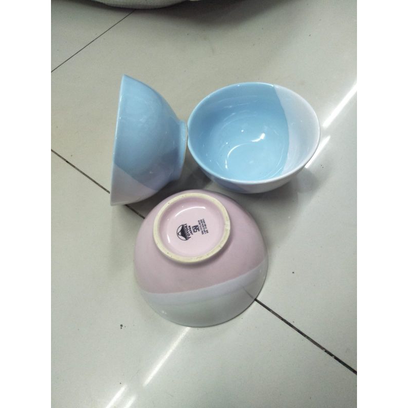 Jual Souvenir Mangkok Keramik Twotone Sablon