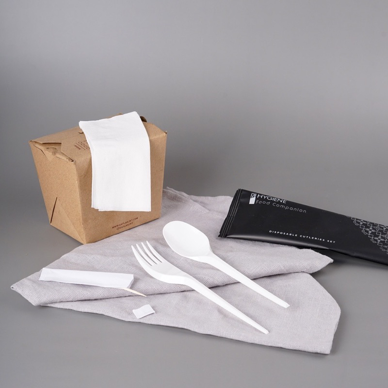 Paket sendok garpu plastik