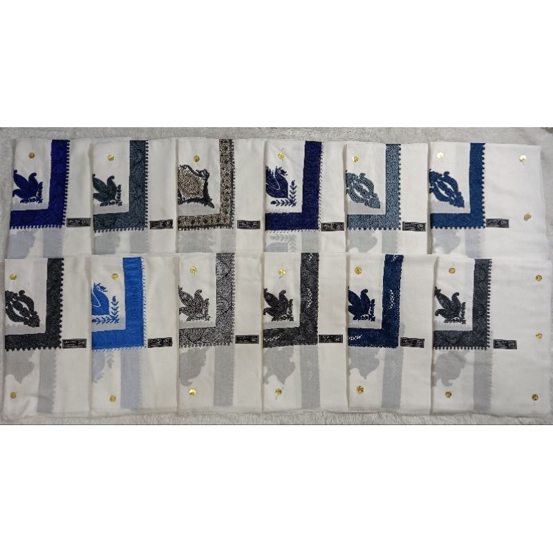 Rida Omani Putih / Ghobana putih / gutroh yamani / Syal omani Termurah