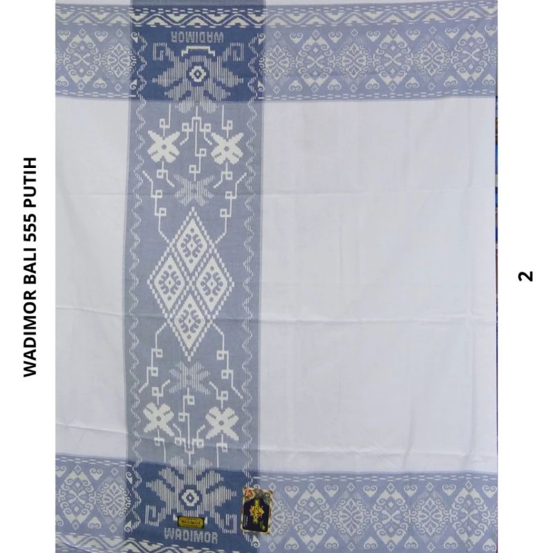 SARUNG WADIMOR PUTIH/SARUNG PUTIH WADIMOR MOTIF BALI
