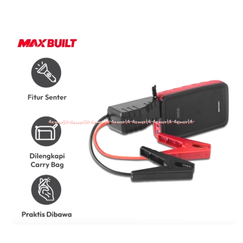 Maxbuilt Lithium Jump Starter & Power Bank Carry Bag Alat Baterei Jumper Aki Untuk Mobil Mogok Max B