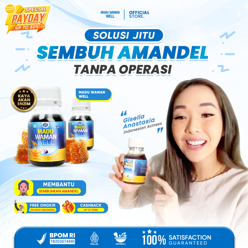 MADU BATUK BERDAHAK AMANDEL ORGINAL WAMANWELL Madu WAMANWELL Herbal untuk AMANDEL Tanpa OPERASI Orgi