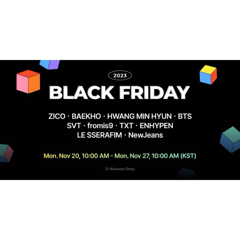 Black Friday Weverse Shop Global