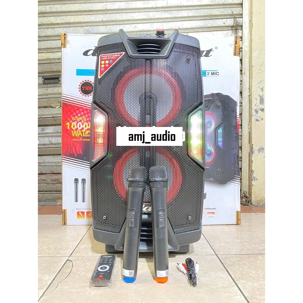 SPEAKER PORTABLE DAT DT 2128 MEETING 1 DAT DT2128 8 INCH DOUBLE