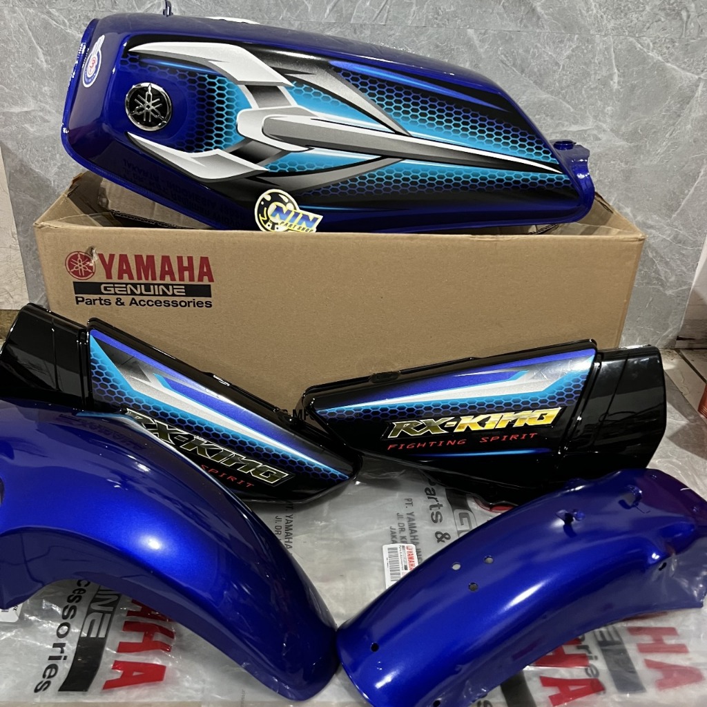 body set yamaha rx king original biru tahun 2007 tangki dop aki spakbor