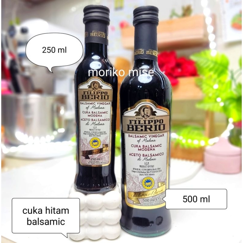 250 gr / 500 gr [ FILIPPO BERIO Balsamic Vinegar ] Cuka Hitam Italian Thailand Salad Dressing Sauce 