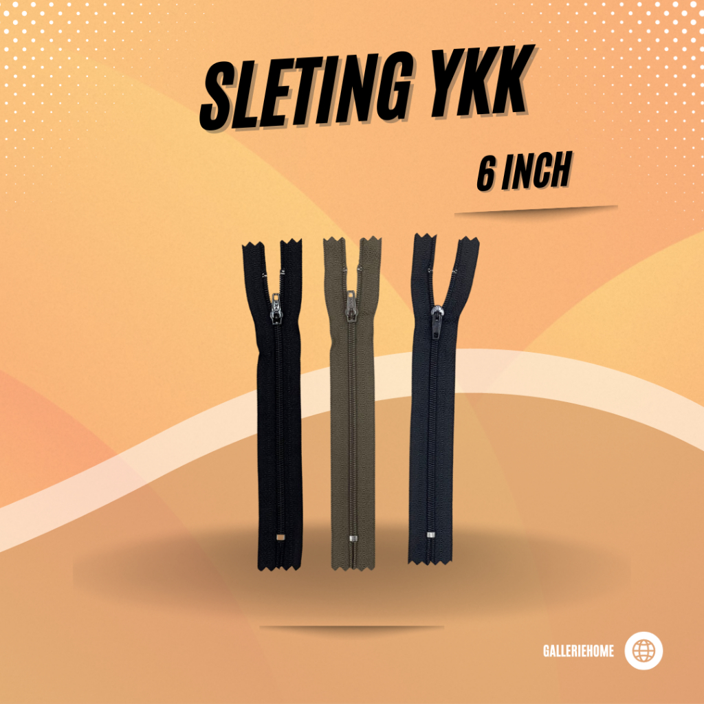 Resleting YKK Satuan / RIT YKK FRC-32 6 inch 15 cm