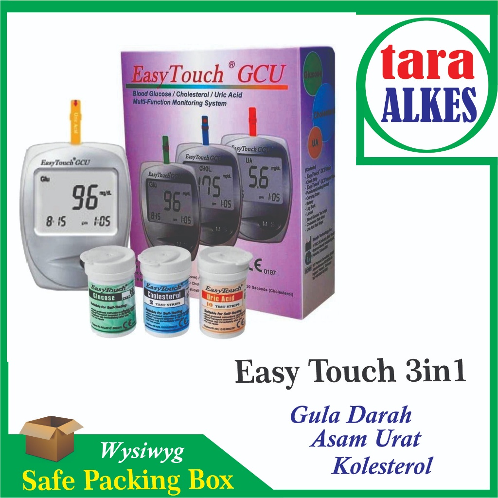 Easy Touch GCU 3in1 Alat Tes Alat cek Gula Darah EasyTouch 3 in 1